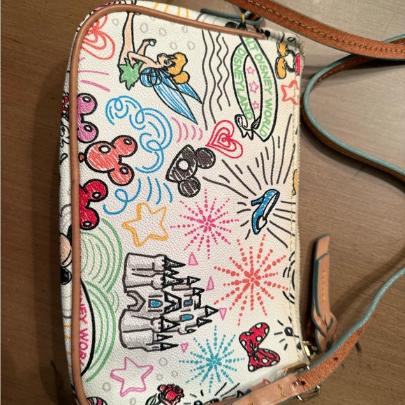 Dooney & Bourke Cream Multicolor Disney Character Canvas Crossbody - Picture 2 of 6